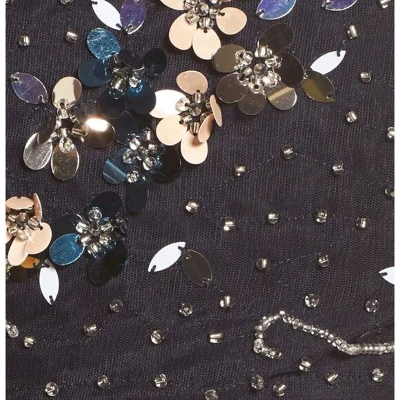 Sequin Hearts Sleeveless Embellished A-Line Gown-NAVY-7 - Picture 6 of 11